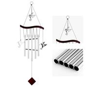 Campanelli Eolici Colibrì per Esterni, Decorativo Hummingbird Wind Chime con 7 Tubi in Alluminio Girandola a Vento a Forma Colibrì per Mamma Nonna Giardino Patio Casa Decorazione da Appendere