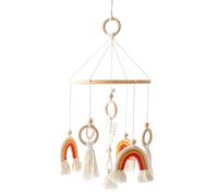 Campanelli Eolici Culla Mobile Culla,Asudaro Scacciaspiriti Per Bambini Per Cameretta Dei Bambini Lettino Campana Da Letto Circolare In Legno Arcobaleno Campanelli Eolici Per La Decorazione