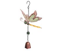 Campanelli eolici da esterno in metallo a forma di libellula con luce notturna for decorazioni natalizie for feste in giardino, casa e regali campanelli eolici(Geel,Bell)