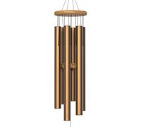 Campanelli eolici Nalulu - Campanelli eolici grandi dorati da 35"""" per esterni, moderni campanelli eolici in metallo, accordati a mano con toni b