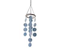 Campanelli eolici Tropicals Capiz Shell, Blue shell wind chim | Campanelli eolici Capiz Shell, decorazioni per esterni e interni, decorazioni per la spiaggia costiera, decorazioni