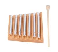 Campanelli manuali a tono, carillon manuale a 7 toni con tubi metallici a maglio Carillon a percussione in legno per la gestione 'aula di meditazione yoga