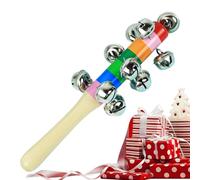 Campanelli musicali - Shaker per ritmo portatile con manico in legno, giocattolo interattivo per strumento di apprendimento precoce, motivazione esplorazione | Regalo di ricreazione in