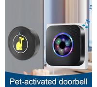 Campanelli per Cani per Uscire Fuori - Campanello Senza Fili Per Animali Domestici - Addestratore con 5 Livelli Volume Bottone Impermeabile per Accesso Giardino Allenamento Indoor Casa con Giardino Se