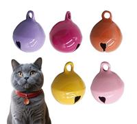 Campanelli per Collari per Animali Domestici - 5 Campanelli Con Colori Assortiti Per Cuccioli - Charm In Metallo Per Razze Piccole Medie Grandi Ideale Per Passeggiate Viaggi E Attività All'Aperto
