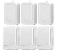 Campanelli wireless a batteria, 3 pezzi, per casa, sistema di allarme di emergenza per pazienti anziani e, campanello extra forte, 7 avvisi di colore lampeggianti con