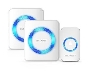 Campanelli Wireless Impermeabile, TeckNet Campanello Senza Fili Portatile Wireless Doorbell, 55 Suonerie, Indicatori LED, 400M Operativo a grande Distanza, 5 Volumi Selezionabili, Italia Spina