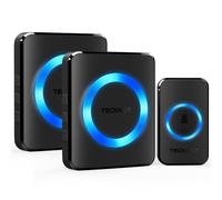 Campanelli Wireless TeckNet Campanello 1 Trasmettitore + 2 Ricevitori Nero.