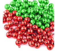 Campanellini Natalizi Rosso e Verde 12mm, Mini Campane in Rame per Decorazioni e Artigianato Natalizio - 120PCS