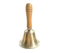 Campanello a mano con manico in legno, campane in metallo con suono forte, suono extra forte per anziani, matrimoni, addestramento degli animali, scuola, servizio e cena, ricevimento.