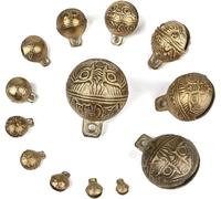 Campanello a mano, Jingle Bell, Campanello di servizio, Materiale in ottone Buona fortuna Campana tintinnante Ciondolo for braccialetto Cavigliera Ciondolo for animale domestico (Color : 20mm 20pcs)