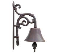 Campanello a muro campana ghisa giardino decorazione ferro stile antico 32cm