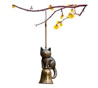 Campanello a vento a forma di gatto, decorazione da giardino per esterni, statua di gatto, regalo a tema per gli amanti dei gatti, da appendere, ornamenti commemorativi per interni ed esterni