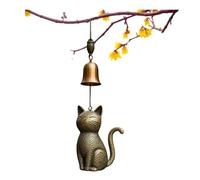 Campanello a vento a forma di gatto, decorazione da giardino per esterni, statua di gatto, regalo a tema per gli amanti dei gatti, da donna, ornamento commemorativo da appendere, campane a vento