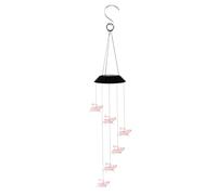 Campanello a vento a LED, maiale volante che cambia colore solare, decorazione a LED da appendere per esterni, sensore notturno automatico, luci da giardino con animali per portico ingresso balcone