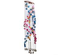 Campanello a vento con conchiglia con doppio drago e stile mediterraneo, fornisce suoni rilassanti ed estetica elegante per spazi interni o esterni (colorato)