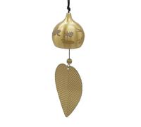 Campanello a vento con foglia d'oro per buona fortuna, ricchezza e sicurezza, ciondolo per porta e finestra,