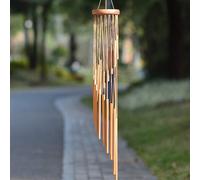 Campanello a vento da esterno da 23 pollici, campanello a vento rotante con 12 tubi in lega di alluminio e ganci, con funzione musicale, può essere utilizzato come decorazione da giardino all'aperto, 