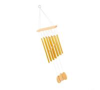 Campanello a vento in alluminio a 12 tubi dal design vintage per giardino, cortile, patio, balcone e decorazione d'interni (oro)