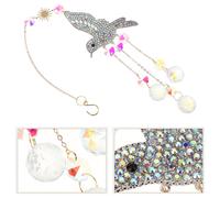 Campanello a vento in cristallo: ciondolo acchiappasole a forma di colibrì per