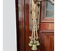 Campanello a vento in metallo con 3 campane da 38 mm per decorazione di porte o altari, campana di protezione mistica per stregoneria, pulizia energetica domestica e giardino D (C e C)