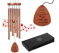 Campanello a vento in rame con 6 tubi in alluminio, decorazione commemorativa per giardino, patio, casa