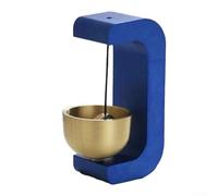 Campanello a vento magnetico realizzato a mano in puro rame, campanello magnetico per porta, campanello di sicurezza domestica, a forma di C, per porte e decorazione di apertura (F)