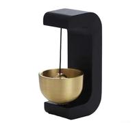 Campanello a vento montato sulla porta con rame puro per anello per magnete da frigorifero Utilizzare decorazione artigianale per migliorare lo spazio abitativo (D)