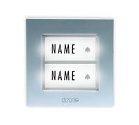 ME KTB-2 S - Aufputz-Klingeltaster, 2-reihig, Silber