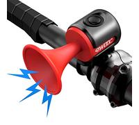 Campanello Bici 120 dB, Clacson Bici Impermeabile IPX4, Campanello bici elettrico MTB, Clacson Elettronico, per Manubri da 22.2-32mm, Accessori per Bici, Installazione Facile (C-Rosso)