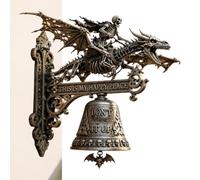 Campanello Cavaliere Scheletro Resina Vintage Gotico Resistente alle