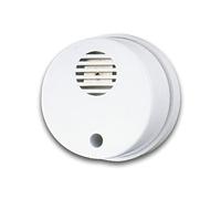 Campanello cicalino wireless con suono regolabile e portata fino a 200 m, ideale per avvisi in casa e in ufficio.