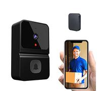 Campanello con connessione WiFi 2.4G, ABS, campanello wireless per interni, cavo di ricarica USB, telecamera campanello, ancoraggi, nastro, viti, manuale per casa e comodità