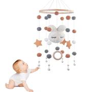 Campanello Culla Decorazione Cameretta, Carillon del Vento del Bambino, Campana Culla Neonato, Baby Mobile, Adatto per Soggiorno, Camera da Letto Vestire, Coniglio Campanelli Eolici Bianco