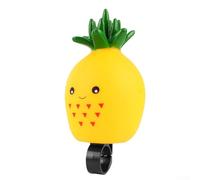 Campanello da bicicletta a forma di dinosauro super forte, per bambini, bici da equilibrio e scooter, divertente design a cartoni animati, per una guida sicura all'aperto (ananas)