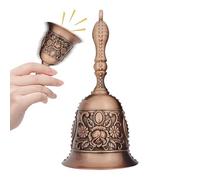 Campanello da cena, campane vintage - Jingle Bell in rilievo 3D Vintage - Campana a mano per decorazione estetica di lusso per matrimoni, hotel, cucina, suoneria