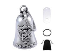 Campanello da guardiano per moto, con portachiavi, realizzato a mano, motivo: angelo della Gremlin per uomini, donne, piloti, adulti e bambini, Attributo singolo, Refer to