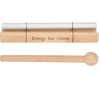 Campanello da meditazione in legno, campana a mano Mindfulness, in lega di alluminio e legno di ciliegio, strumento a percussione per rilassamento, yoga e guarigione del suono, portatile e facile da