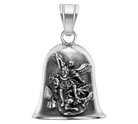 Campanello da motociclista da uomo, campanello portafortuna per esorcismo, campanello portafortuna per motociclismo, accessorio per guida sicura, campane protettive per moto, campana di San Michele,