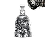 Campanello da motociclista, in acciaio inossidabile, ornamento per bicicletta, pendenti, campanello da bicicletta, per il pilotaggio all'aperto in giardino, escursione di guida navetta strada montagna