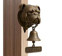 Campanello da Negozio | Canina Benvenuto Sonaglio Porta | Decorazione Murale Sonora a Tema Animale in Resina per Ingresso Casa Portico Cortile