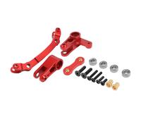 Campanello Dello Sterzo nel Metallo e Collegamento Dello Sterzo per Parti di Automobili RC Arrma 1/8 Infraction 4X4 MEGA / Vendetta 4X4 3S BLX,Rosso