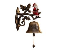 Campanello di benvenuto con renna natalizia, vintage, in ghisa, per cena, campane d'ingresso, da parete, per portico, porta d'ingresso, giardino, cortile, decorazione natalizia regalo (C)