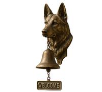 Campanello di benvenuto per cani, campanello da parete vintage in resina per veranda, porta d'ingresso e giardino - Regalo indispensabile per gli amanti dei cani(German Shepherd)