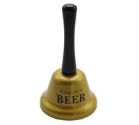 Campanello di chiamata in metallo - Divertente campanello da mano con messaggi stampati | Perfetto per bar, ristoranti, matrimoni e decorazioni per feste | Suona per un bacio, una birra o un sorriso |