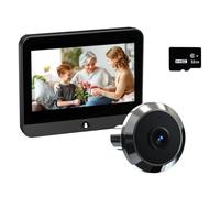 Campanello Digitale Tuya WiFi 2MP Eye 4,3" con spioncino elettronico, Telecamera per Porta con rilevamento del Movimento PIR e Scheda 32G