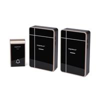 Campanello digitale wireless in elegante nero e oro, disponibile in opzioni da uno a due dispositivi. Design moderno e funzionale per la tua casa. Goditi la sua facile installazione e utilizzo.