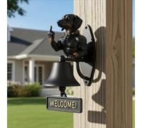 Campanello divertente con bulldog in resina, stile retrò, per esterni, campanello, campanello, campanello, campanello, campanello, muscolo, cane, decorazione da appendere alla parete, decorazione per