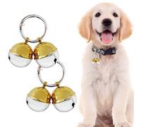 Campanello extra forte per cani e gatti per collare, localizzatore di animali domestici e falconeria, ciondoli in ottone resistente con chiusura a moschettone girevole, One size, Ottone, Nessuna