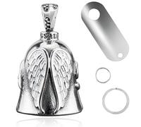 Campanello guardiano per moto, ciondolo portafortuna e campana di protezione con anello, campane da motociclista in metallo inciso per Harley, Cruiser, Chopper, regalo per motociclisti, Small